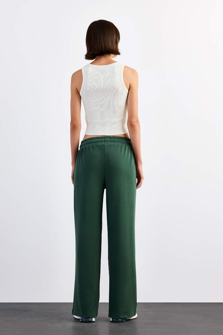 Relax Fit Normal Bel Düz Paça Modal Pantolon