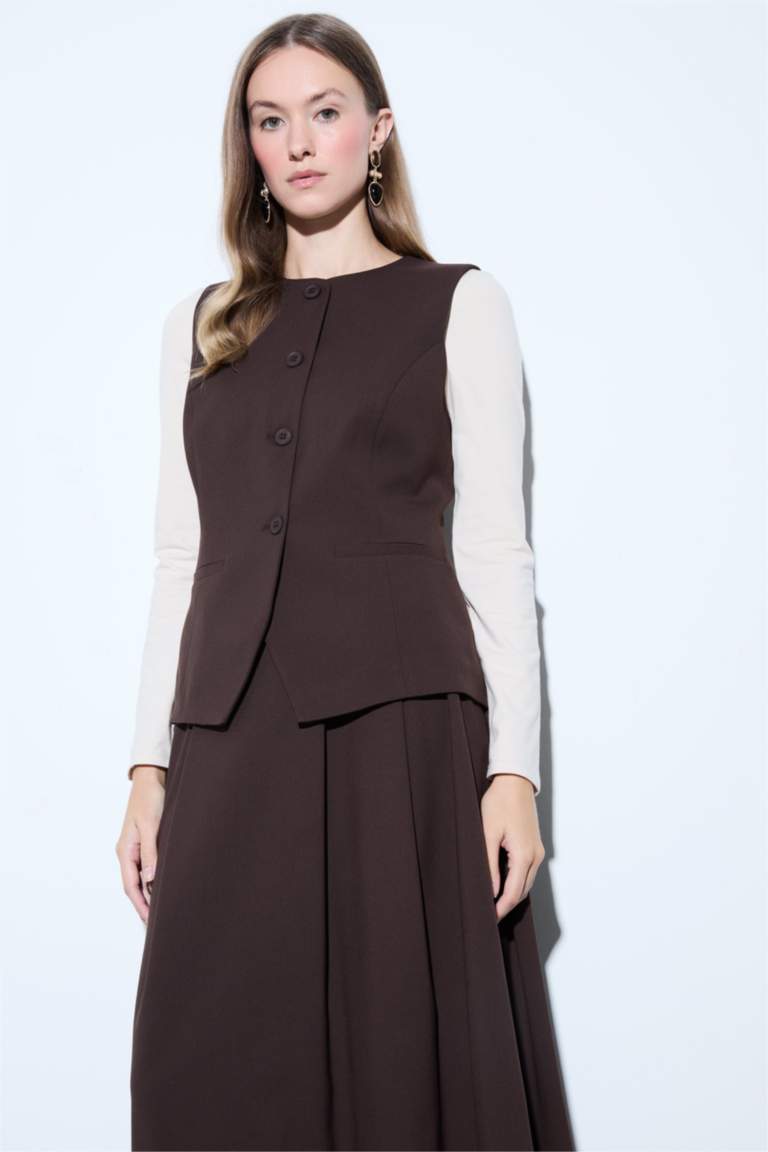 Regular Fit Crew Neck Vest