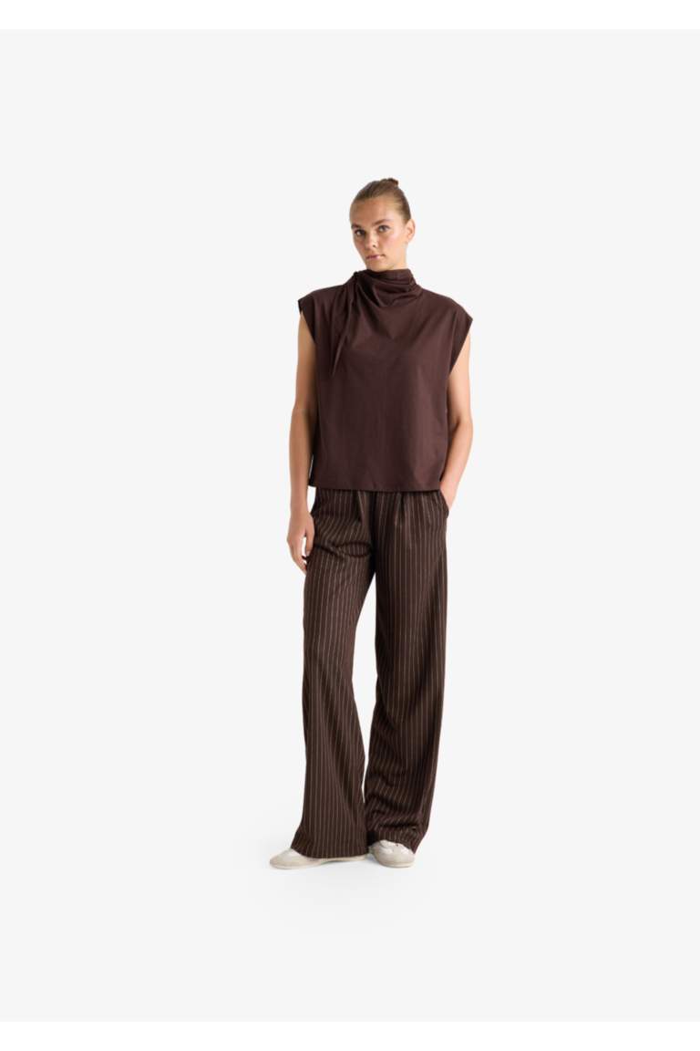Slim Fit Half Turtleneck Blouse