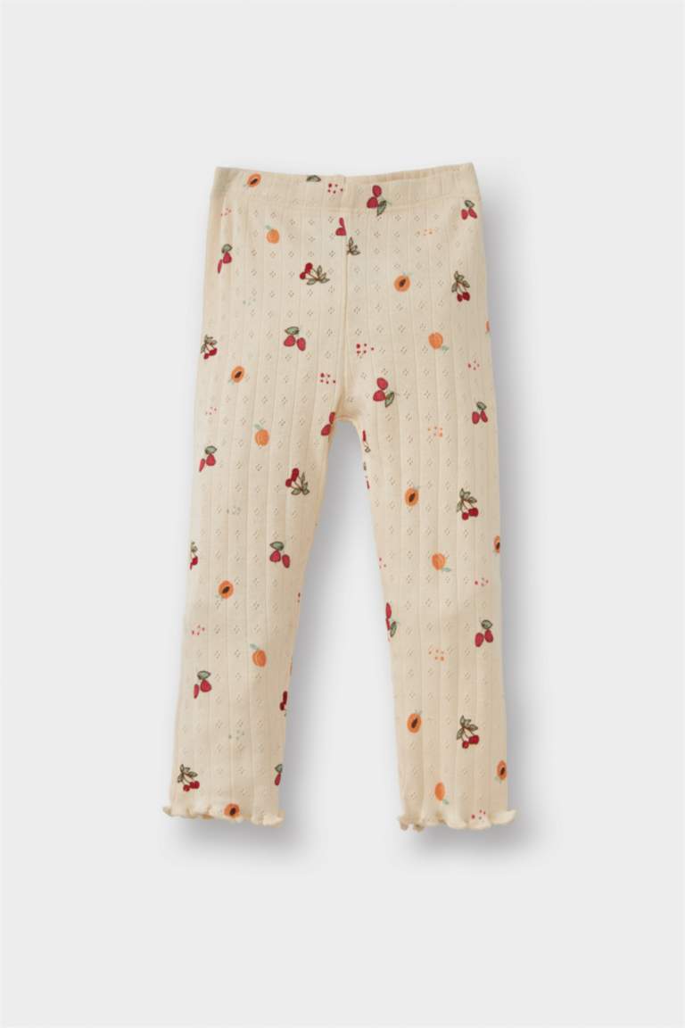 سيت بجامة بيبي بناتي بطبعة فاكهة مضلع - قطعتين