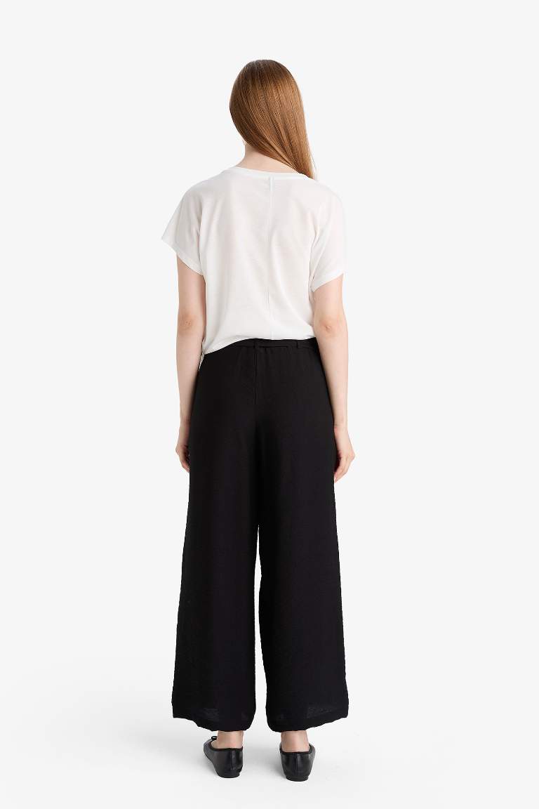 Relax Fit Wide Leg Capri Pants