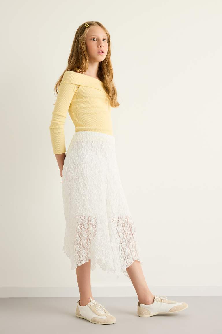 Girl Regular Fit Knitted Skirt