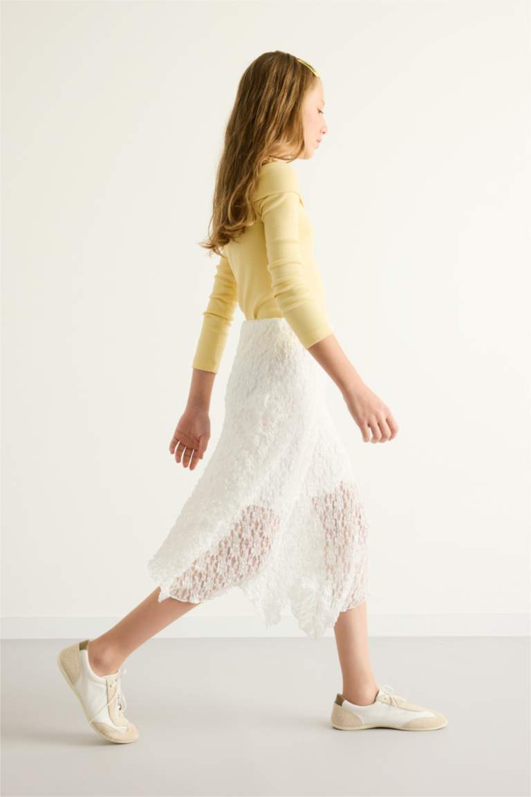 Girl Regular Fit Knitted Skirt