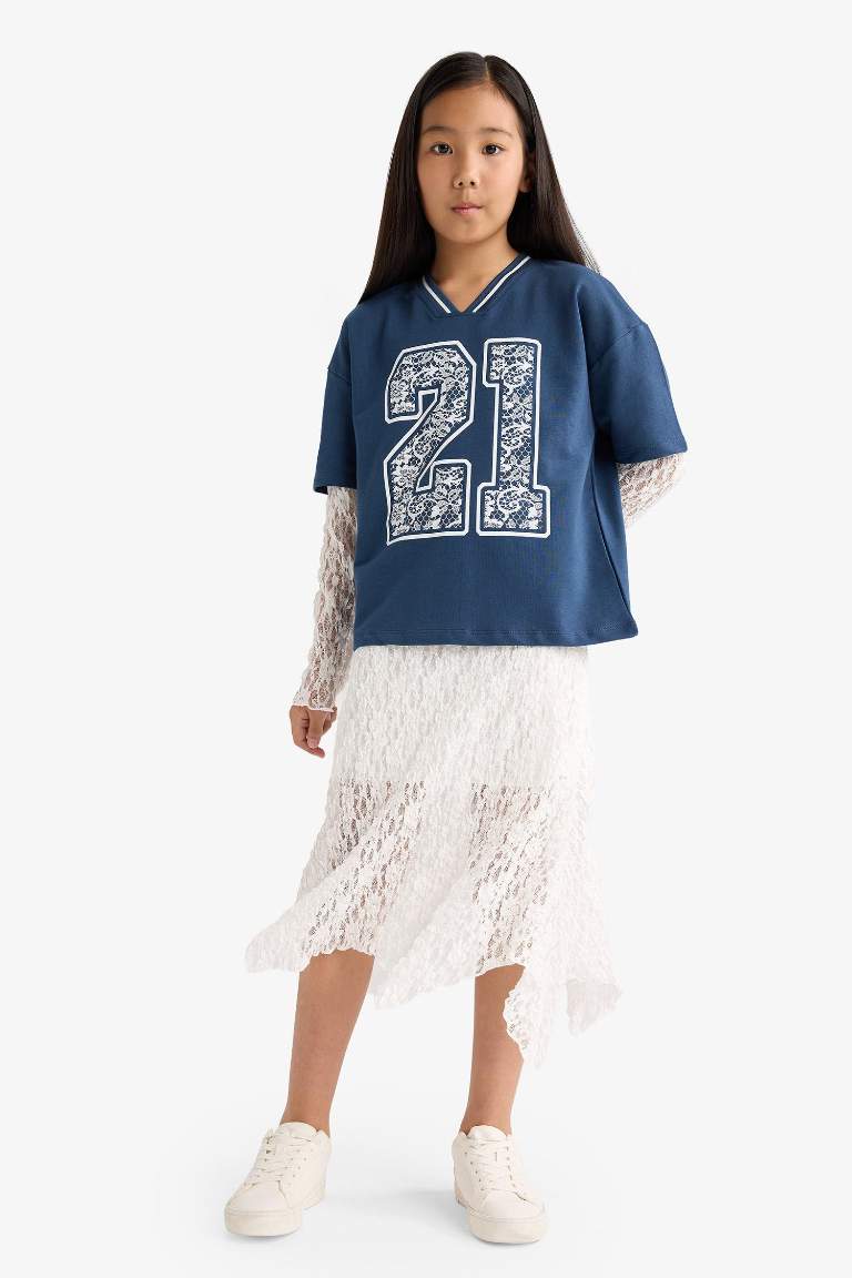 Girl Regular Fit Knitted Skirt