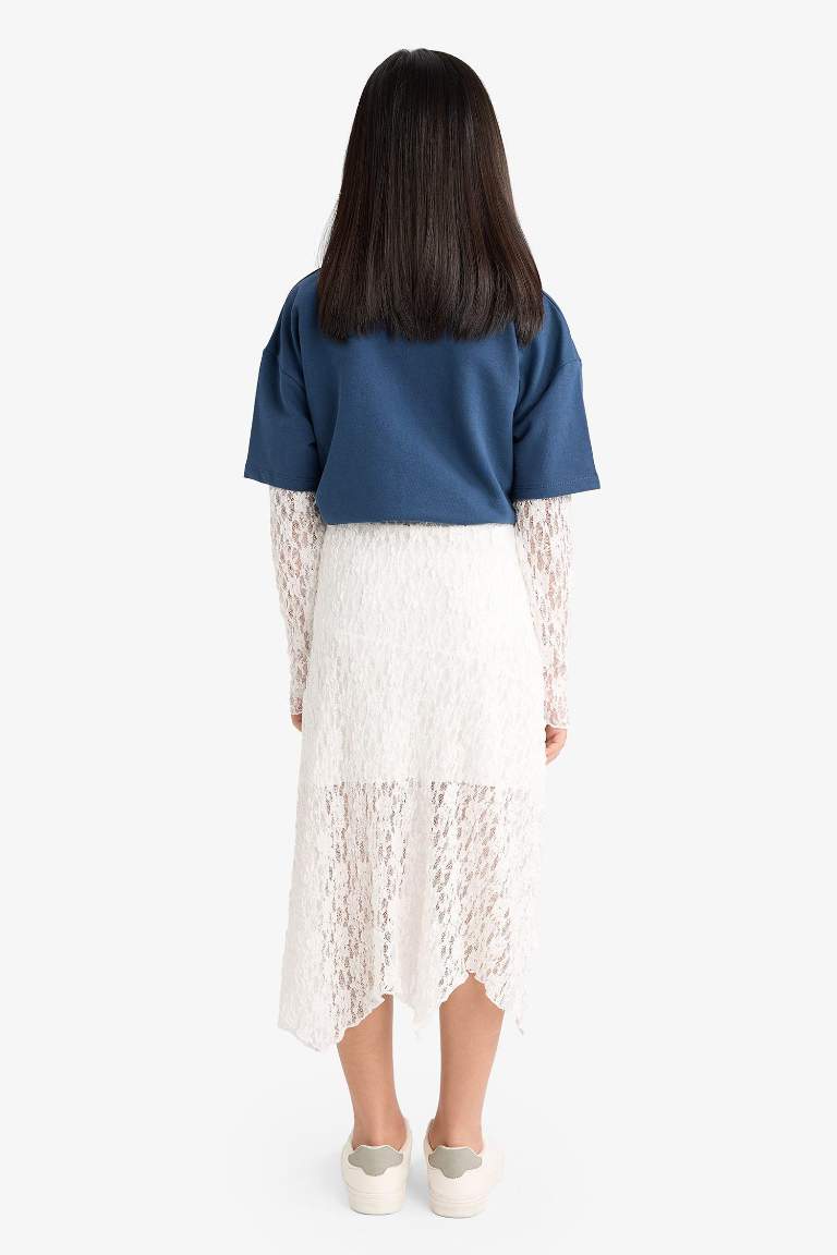 Girl Regular Fit Knitted Skirt