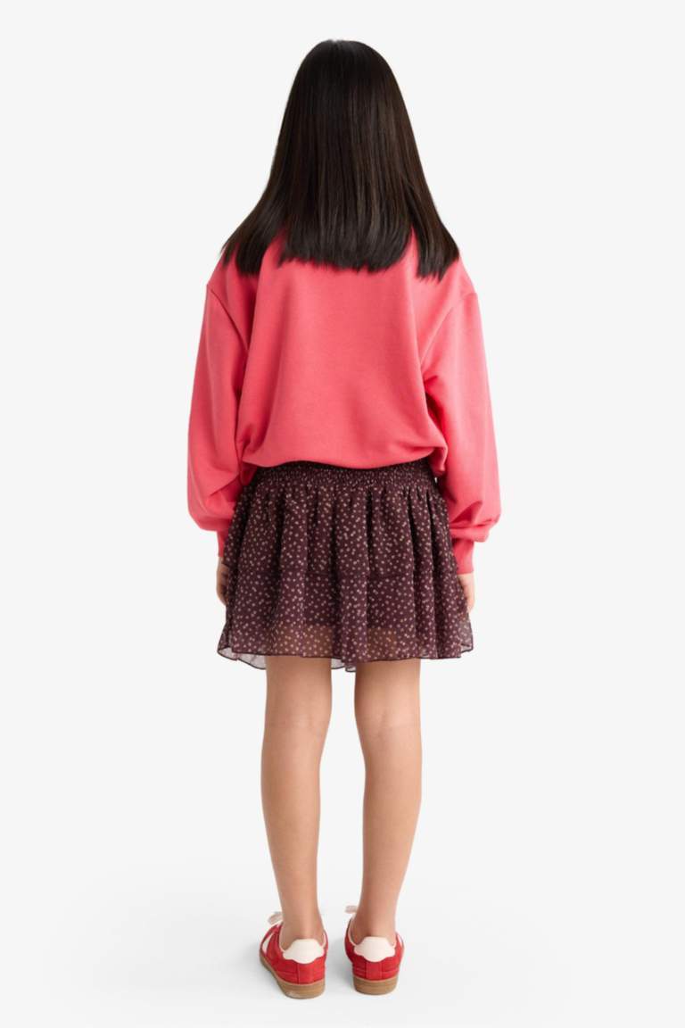 Girl Tulle Floral Print Skirt