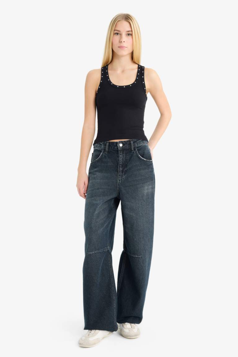 Slim Fit Camisole Square Collar Tank Top