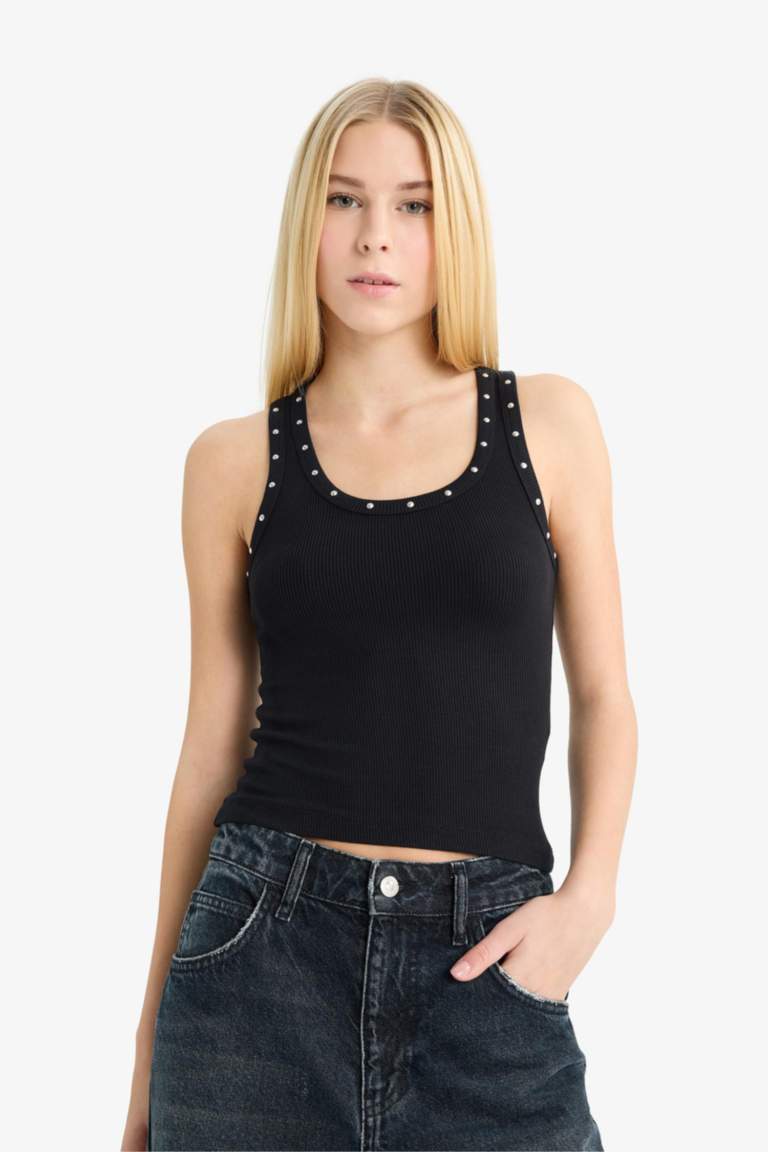 Slim Fit Camisole Square Collar Tank Top