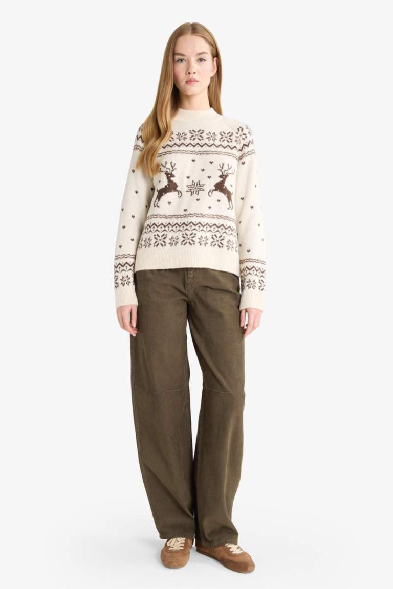 Бархатные брюки со стандартной талией на молнии