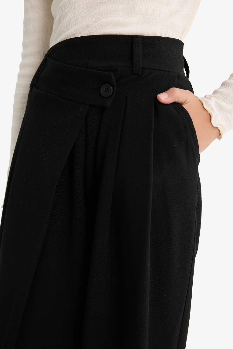 Детские габардиновые брюки Baggy Fit с широкими штанинами