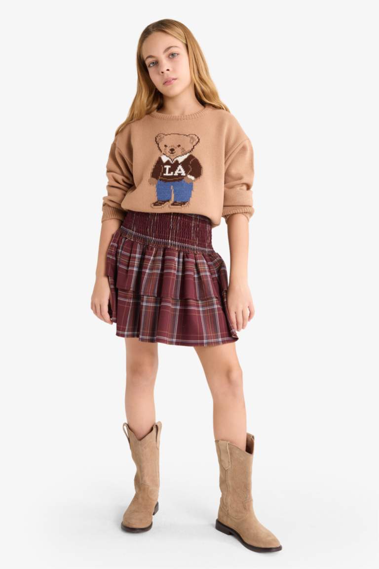 Girl Cotton Regular Fit Skirt