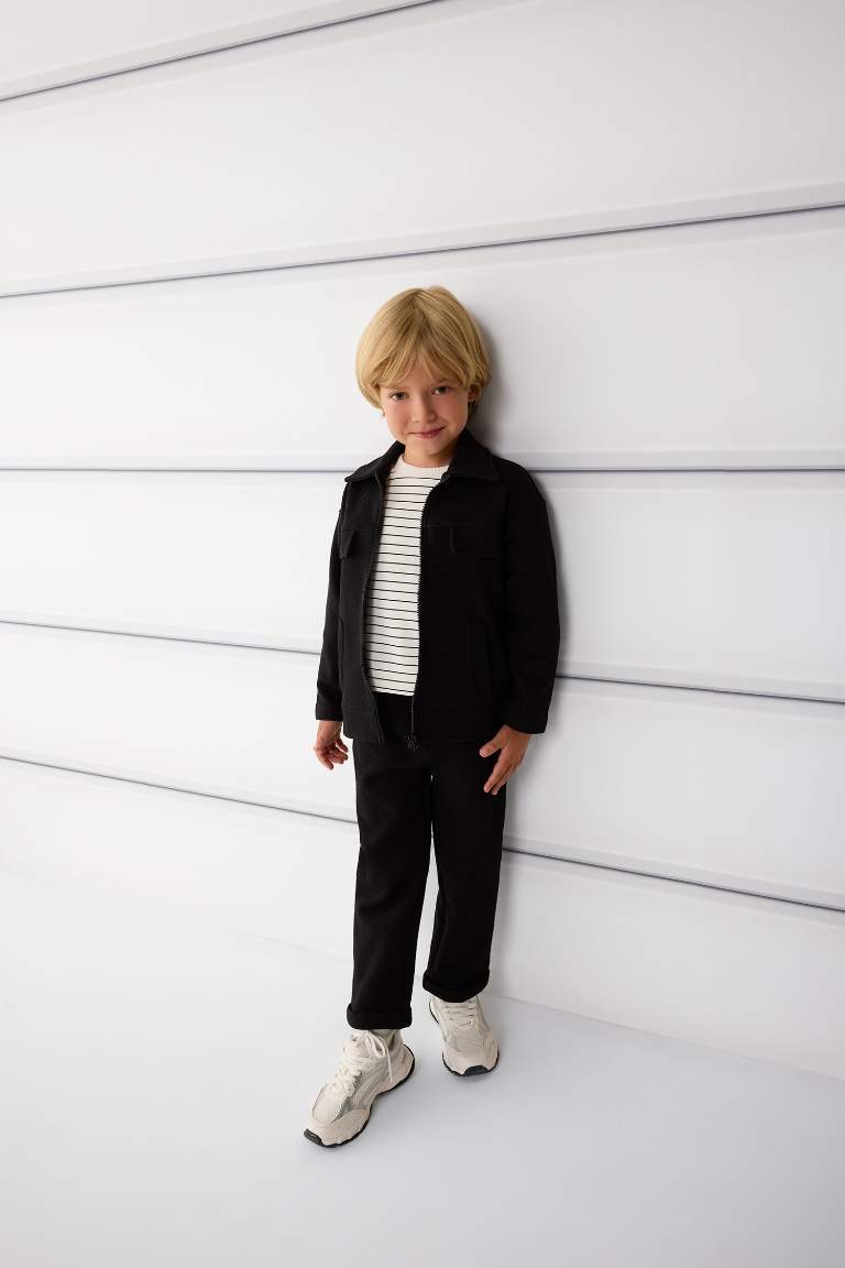 Baby Boy Shirt Collar Cardigan