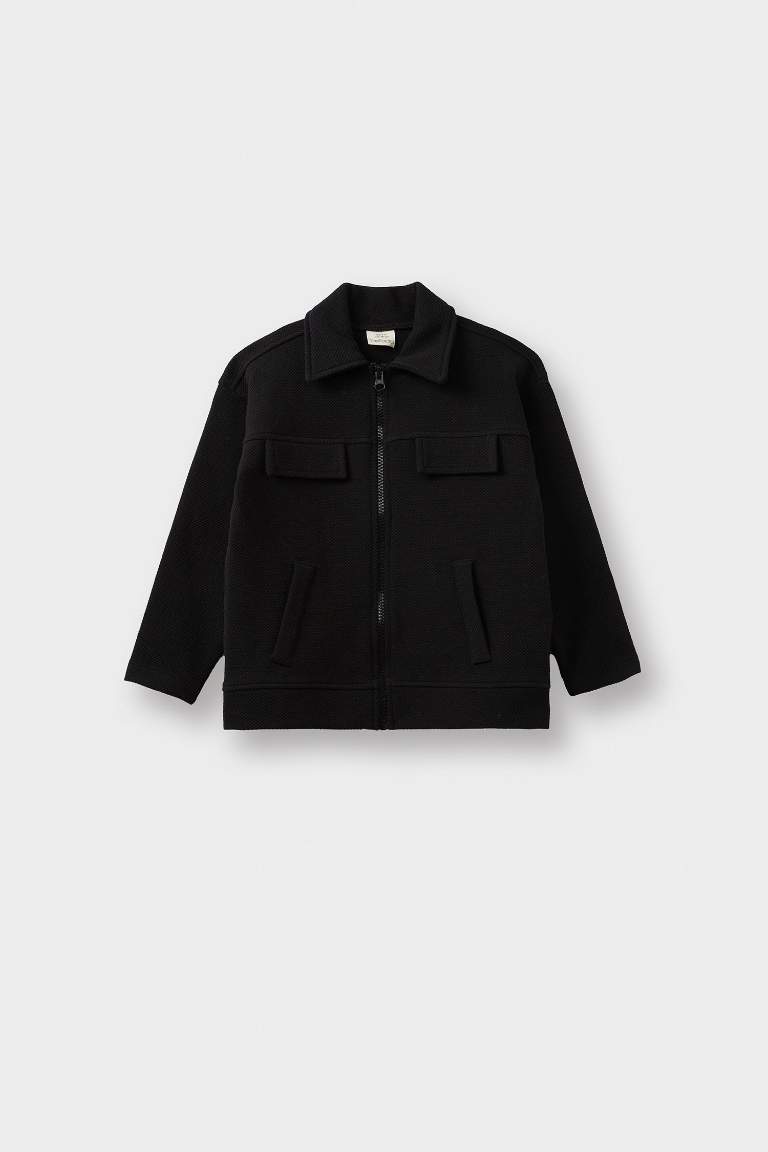 Baby Boy Shirt Collar Cardigan