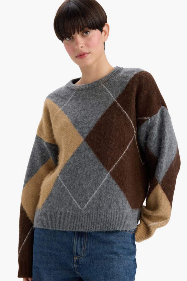 Relax Fit Crew Neck Knitwear Pullover