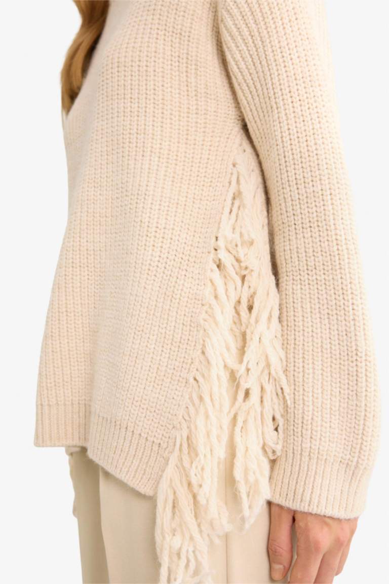 Oversize Fit Crew Neck Knitwear Pullover