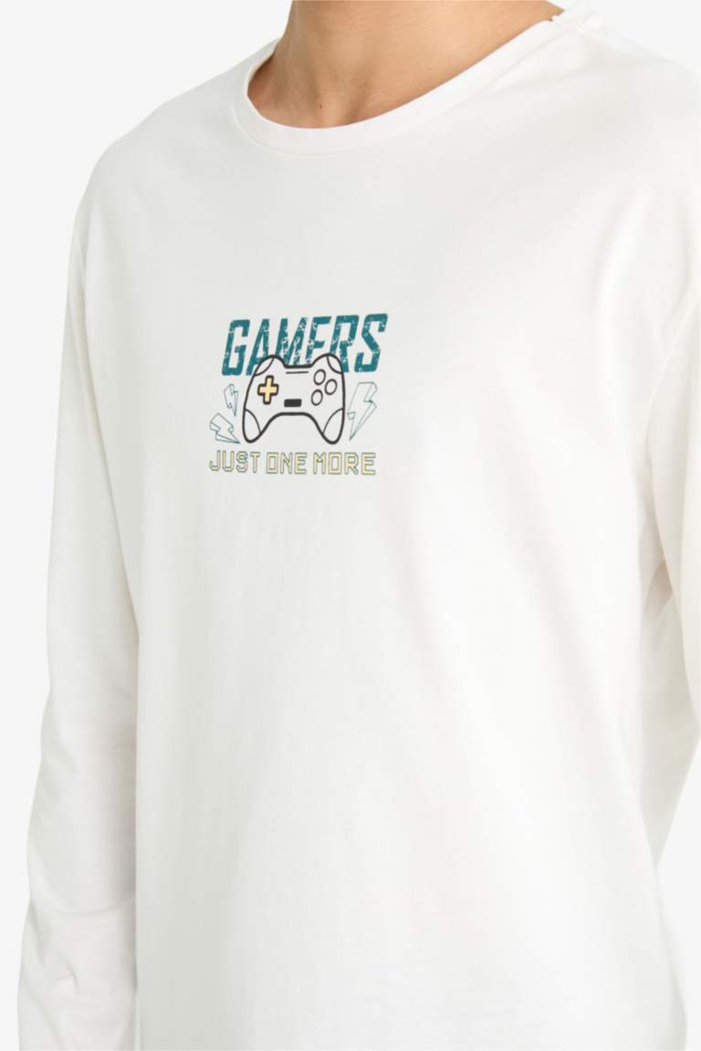 Fall in Love Regular Fit Printed Top Bottoms 2 Piece Pajama Set