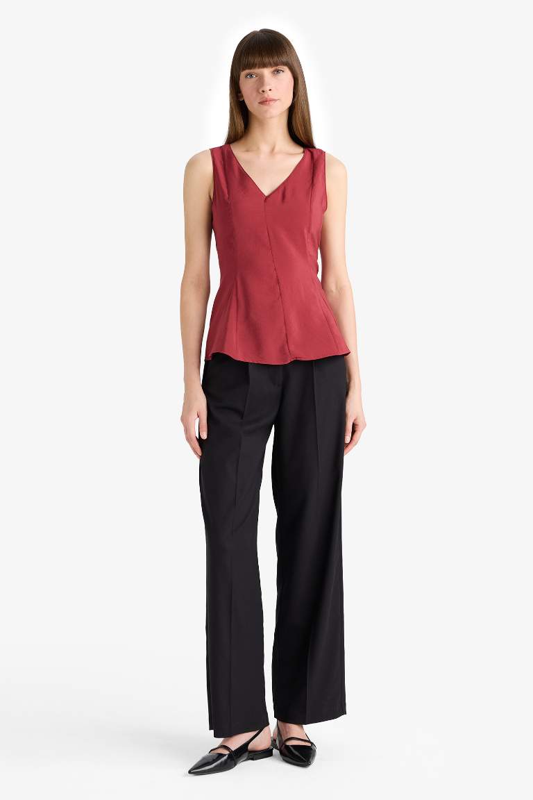 V-Neck Sleeveless Blouse