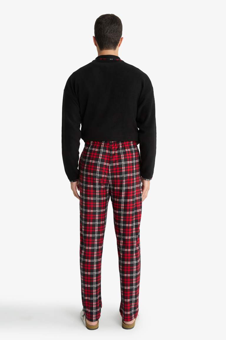 بنطلون بجامة كاروهات صوف قصة عادية