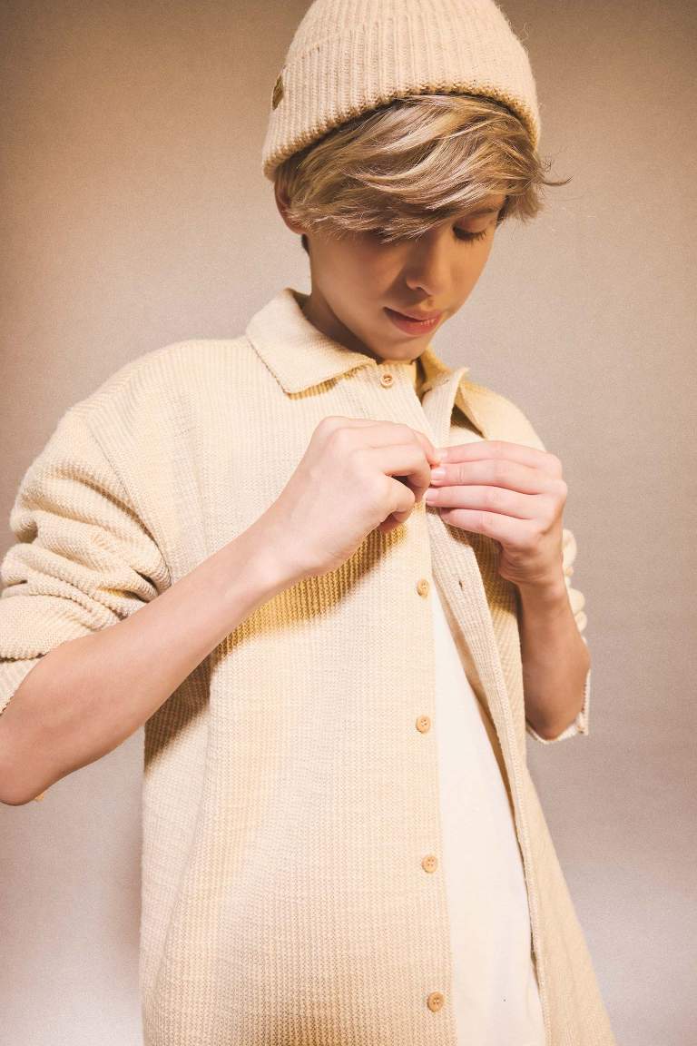 Regular Fit Polo Collar Sweatshirt