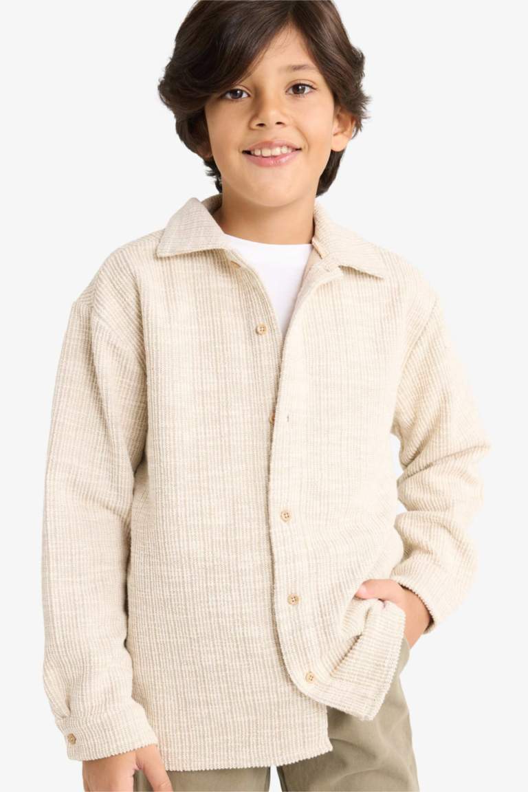 Regular Fit Polo Collar Sweatshirt