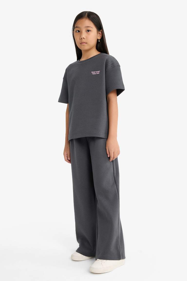Girl Printed T-Shirt Sweatpants 2 Piece Set