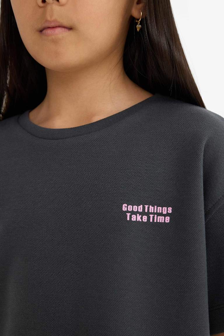 Girl Printed T-Shirt Sweatpants 2 Piece Set