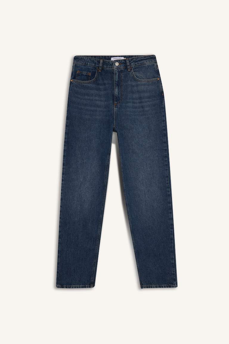 Baggy Fit Wide Leg Denim Trousers