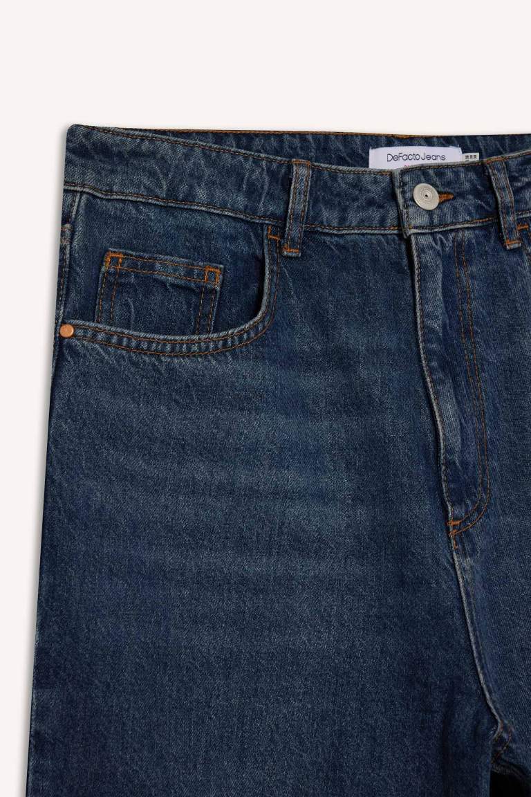 Baggy Fit Wide Leg Denim Trousers