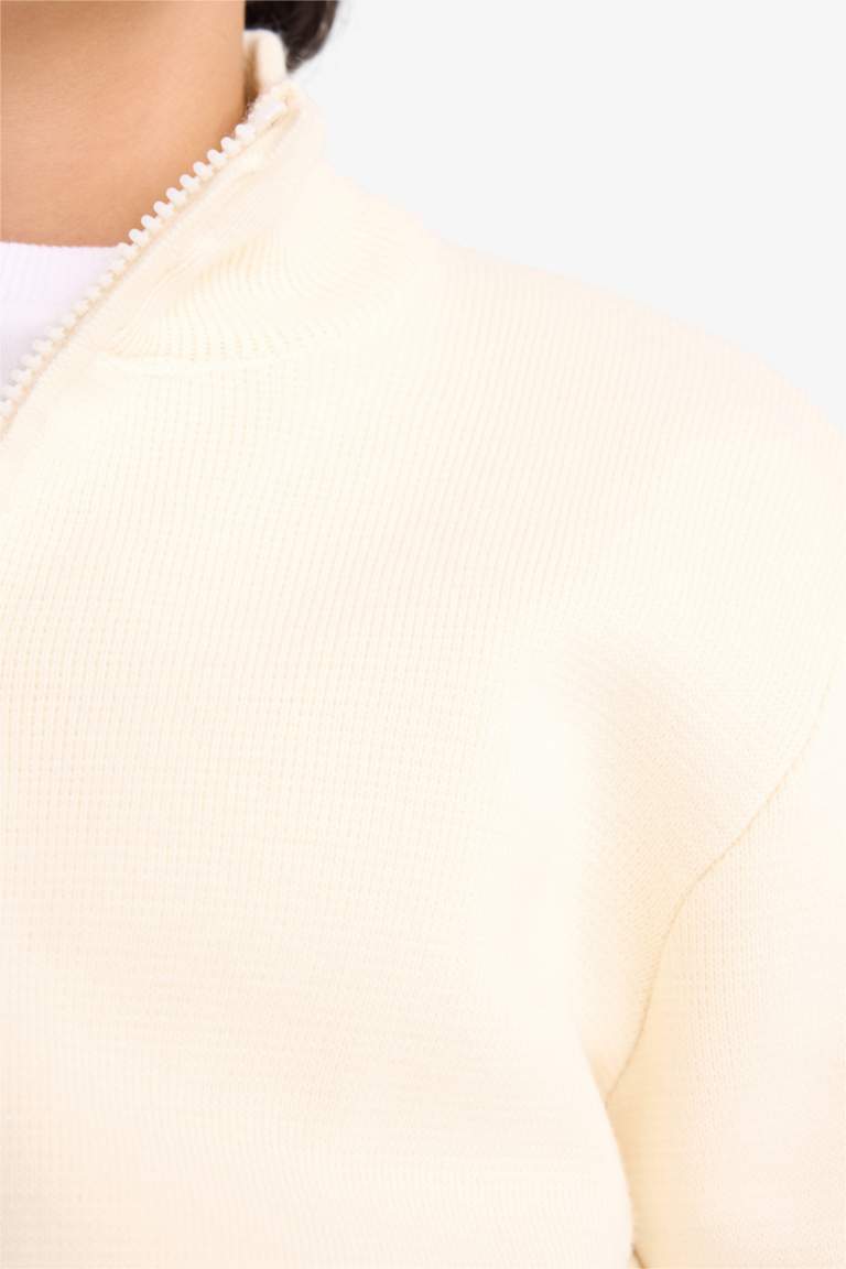 Erkek Çocuk Yarım Fermuarlı Triko Kazak