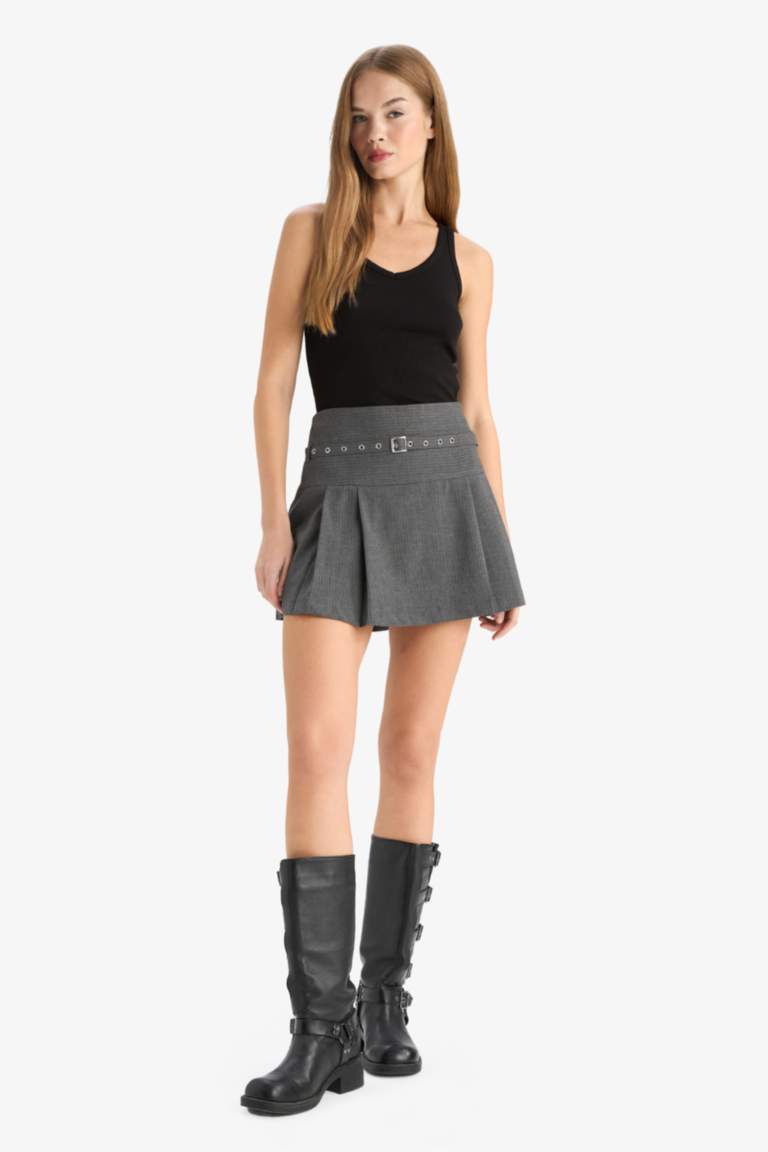 Normal Waist Mini Skirt