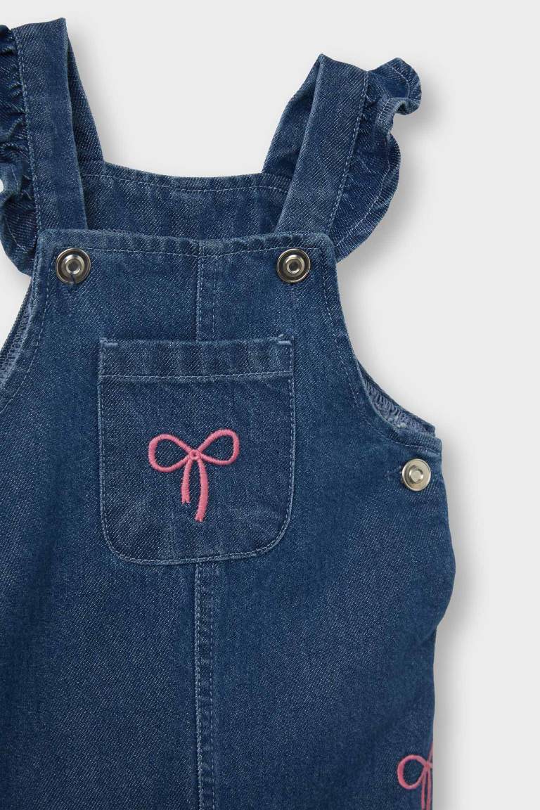 Denim Embroidered Jumpsuit