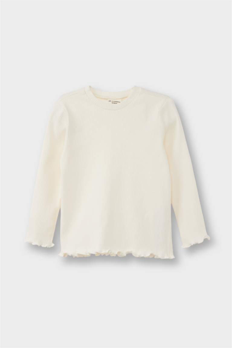 Kız Bebek 2'li Takım Uzun Kollu Tişört Kareli Elbise