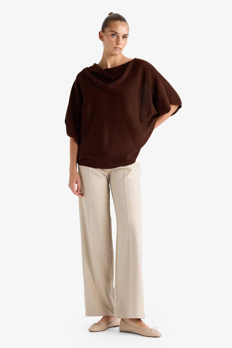 Oversize Fit Boat Collar Pullover