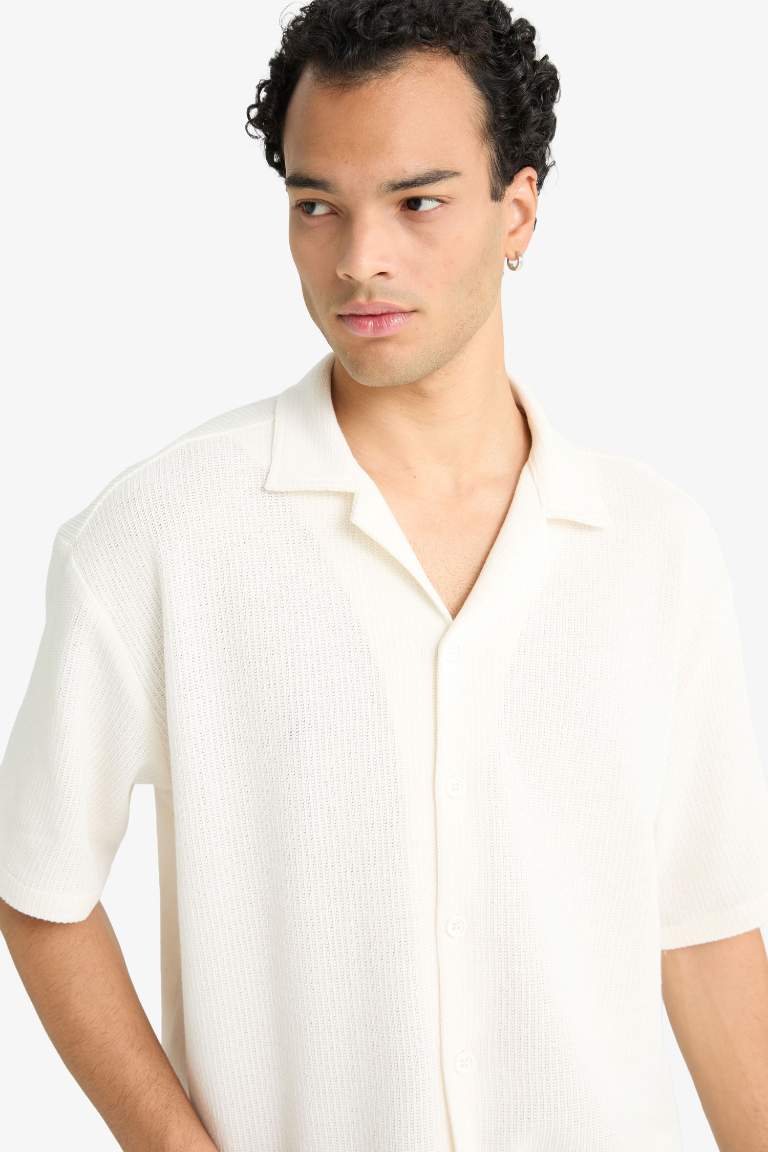 Boxy Fit Cotton Polo Shirt