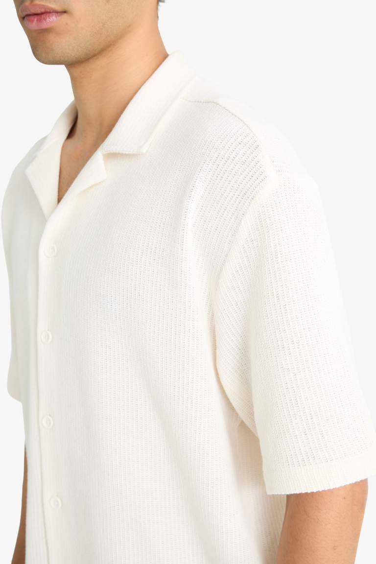 Boxy Fit Cotton Polo Shirt