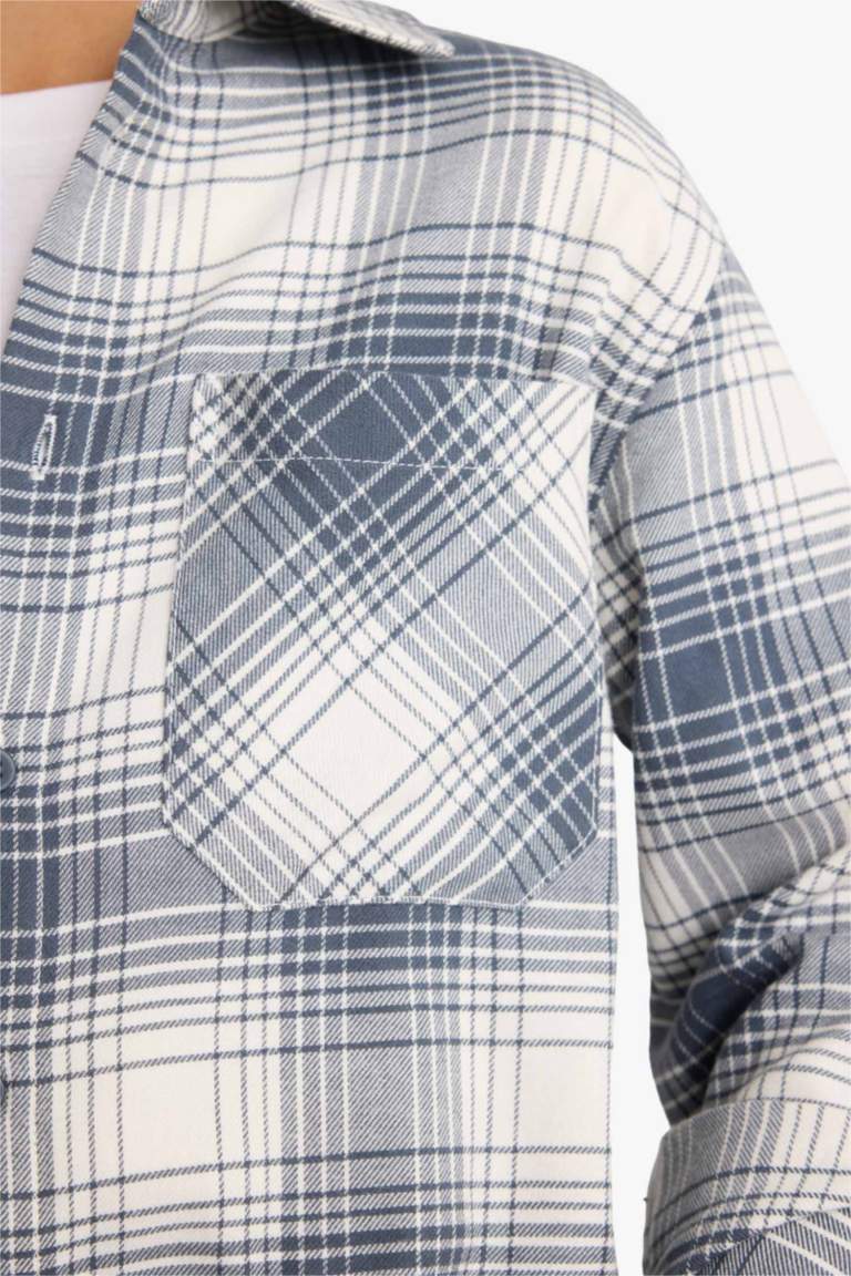 Ұлдарға поло жаға чек ұзын жеңді Ұзын жеңді көйлек