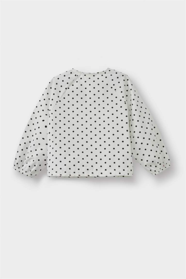 Regular Fit Poplin Polka Dot Long Sleeve Shirt