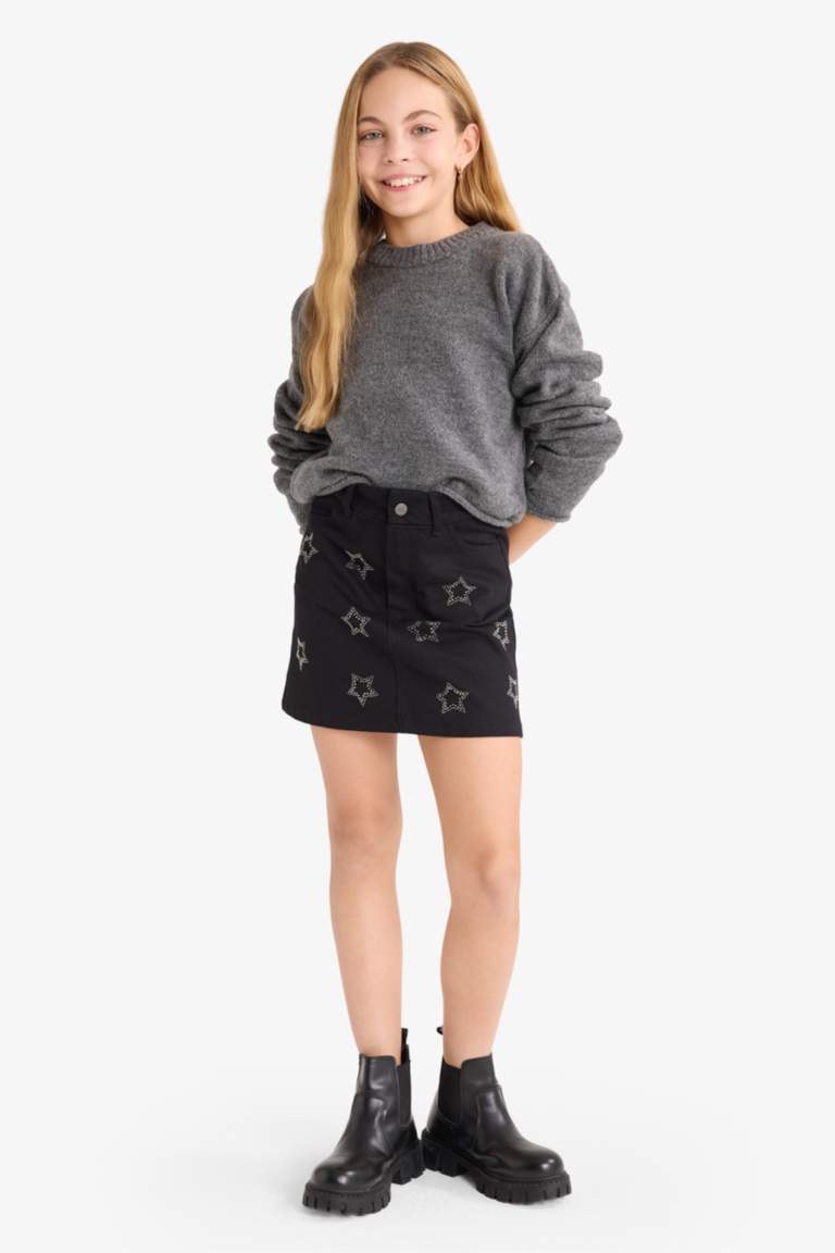 Girl Gabardine Regular Fit Skirt