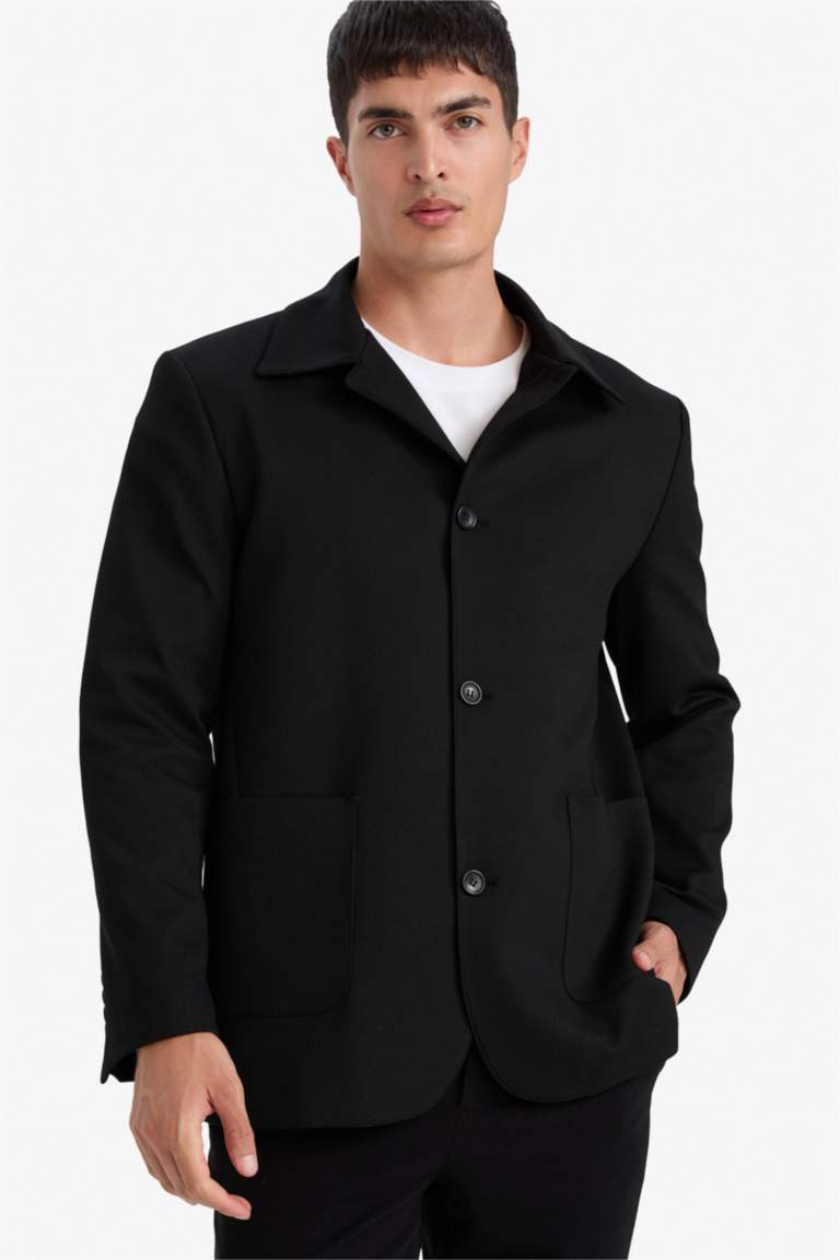 Regular Fit Polo Yaka Blazer Ceket