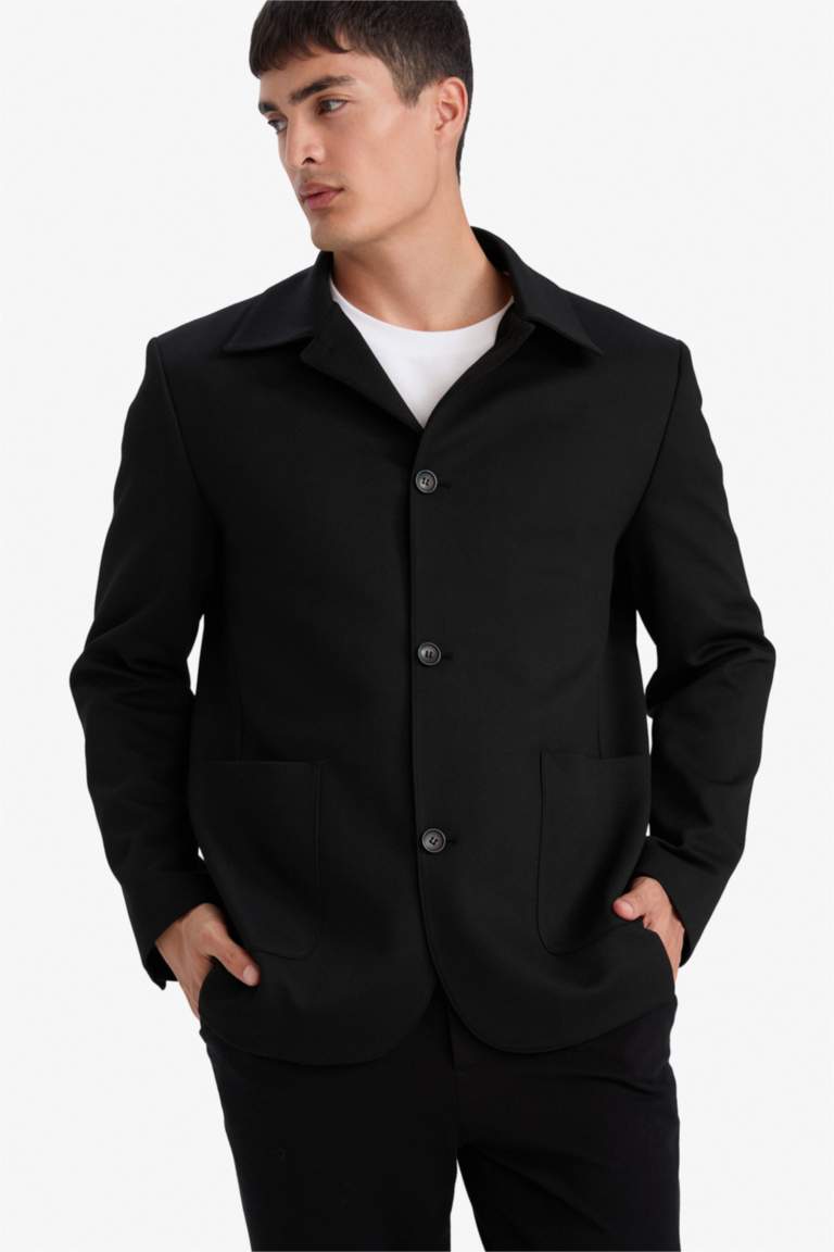 Regular Fit Polo Yaka Blazer Ceket