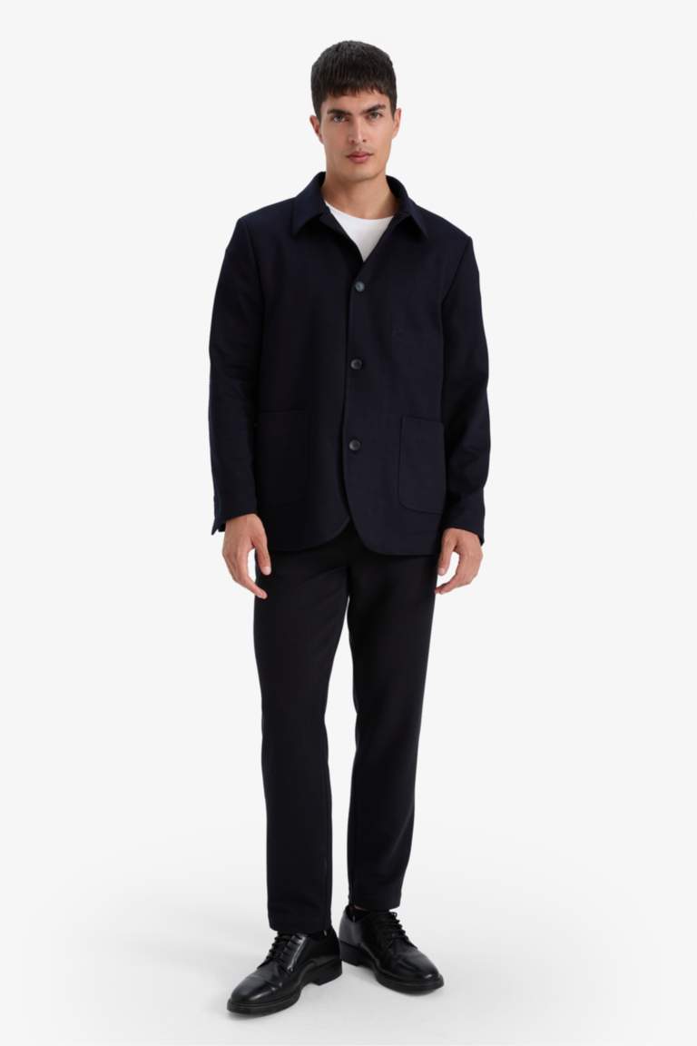 Regular Fit Polo Yaka Blazer Ceket