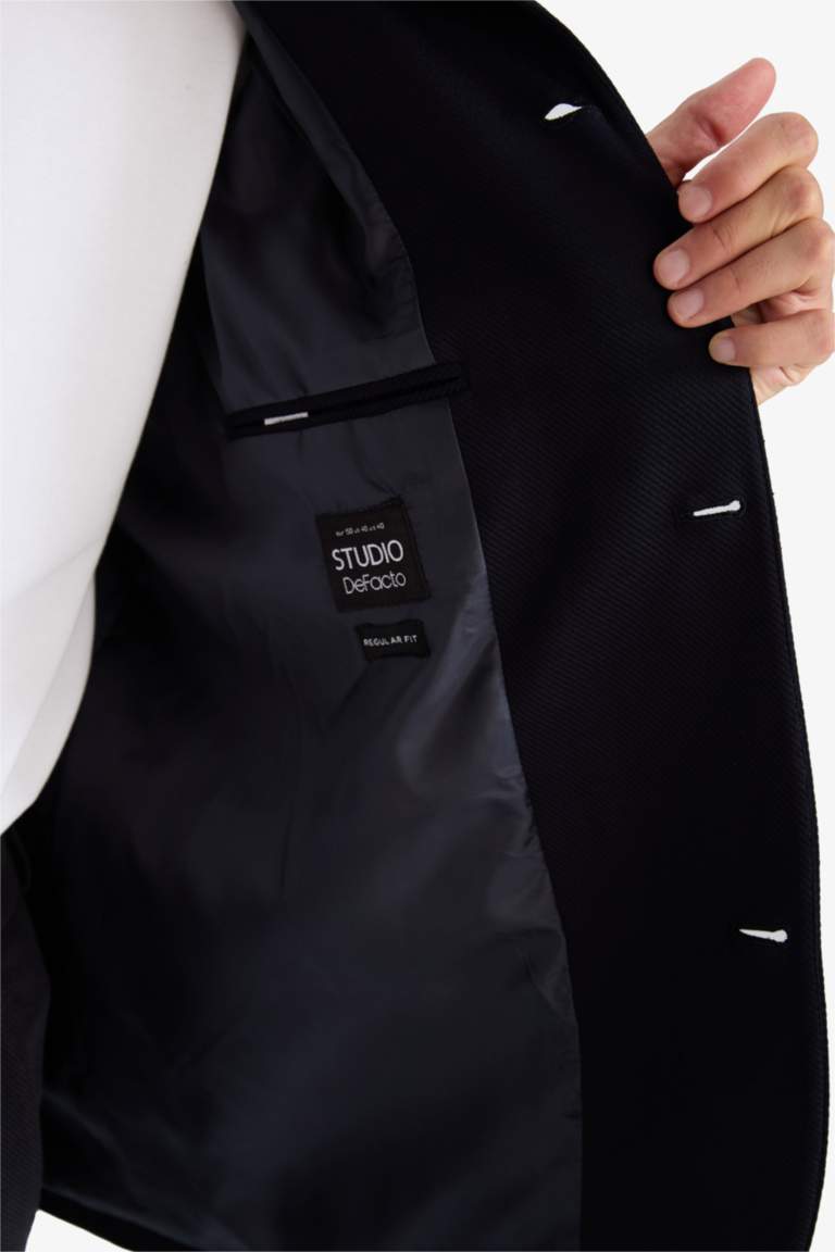 Regular Fit Polo Yaka Blazer Ceket