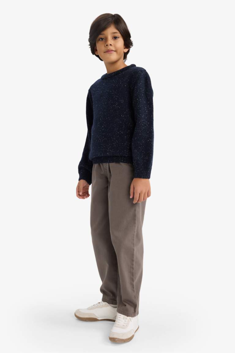 Erkek Çocuk Bisiklet Yaka Triko Kazak