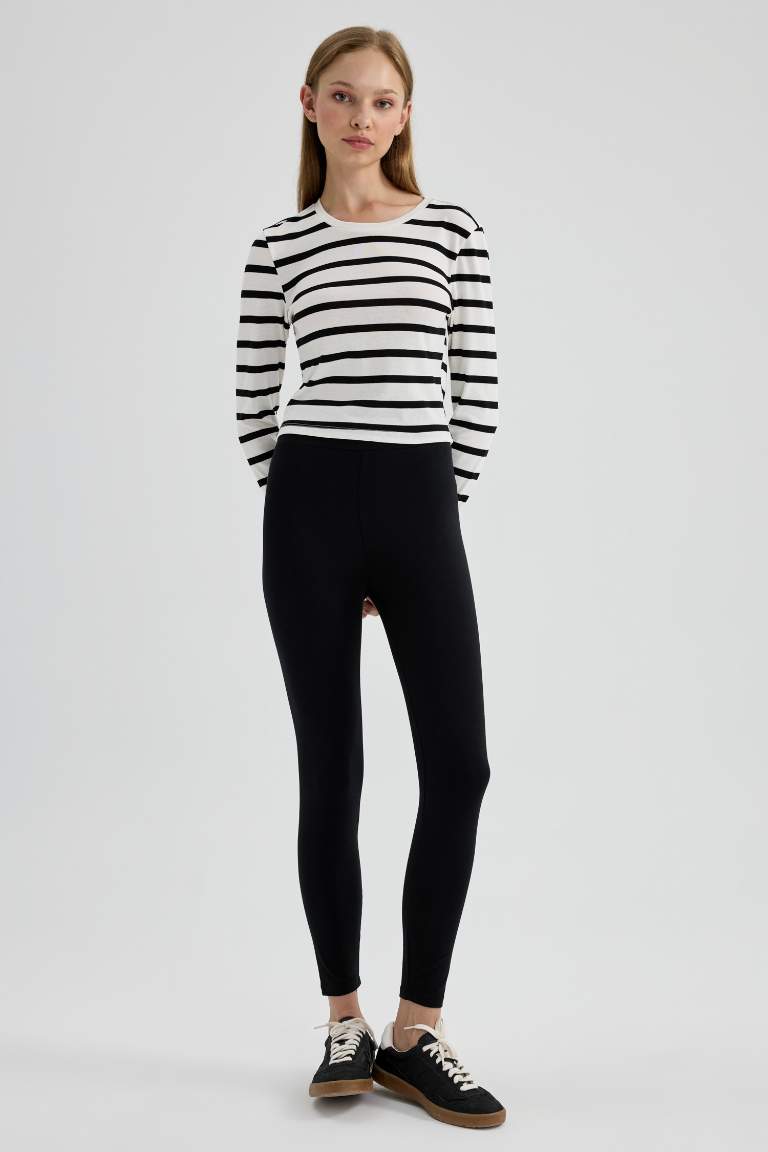 Basic Slim Fit Yüksek Bel Tayt