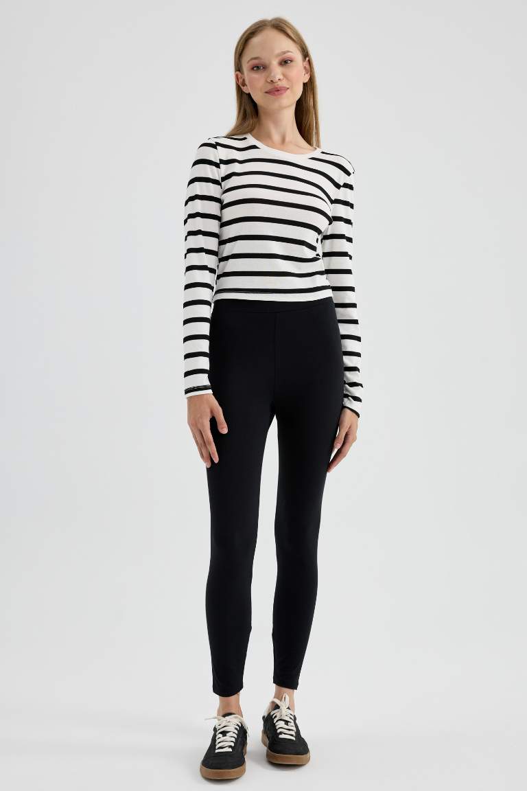 Basic Slim Fit Yüksek Bel Tayt