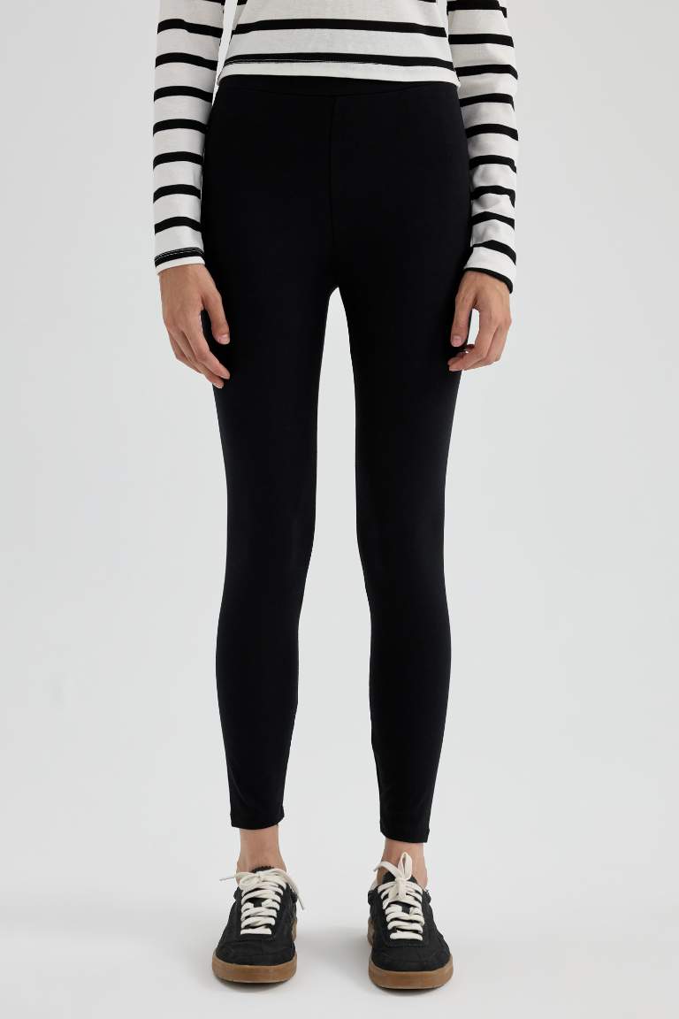 Basic Slim Fit Yüksek Bel Tayt