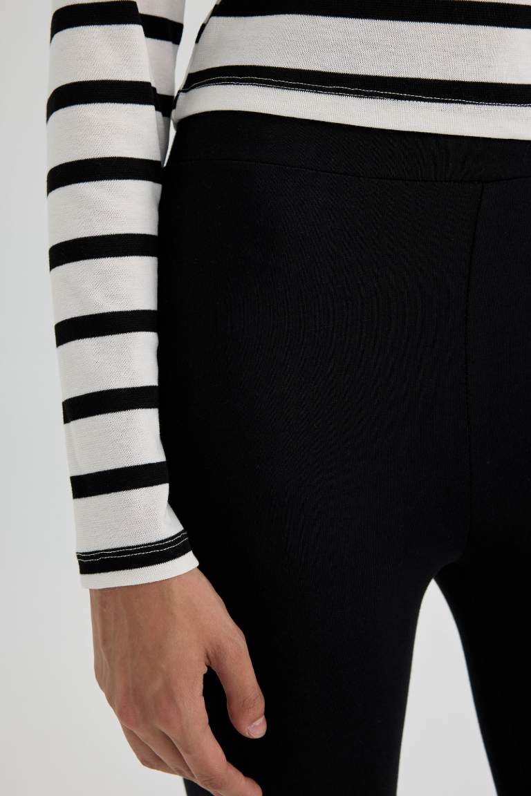 Basic Slim Fit Yüksek Bel Tayt