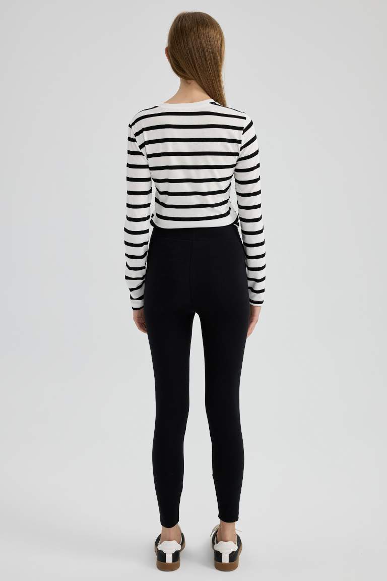Basic Slim Fit Yüksek Bel Tayt