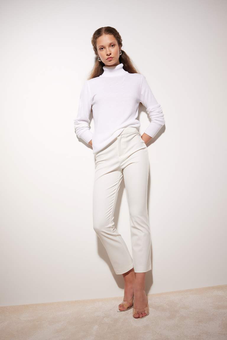 Regular Fit Turtleneck Basic Pulover