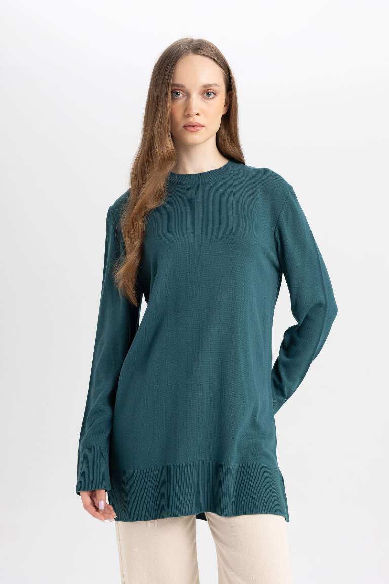 Regular Fit Crew Neck Tunic